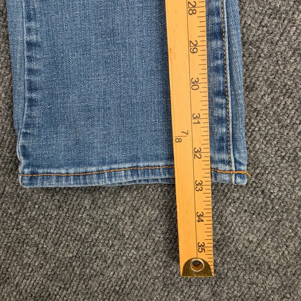 American Eagle Skinny Kick Jeans Women's 00 LONG Super Stretch Med Wash Low Rise
